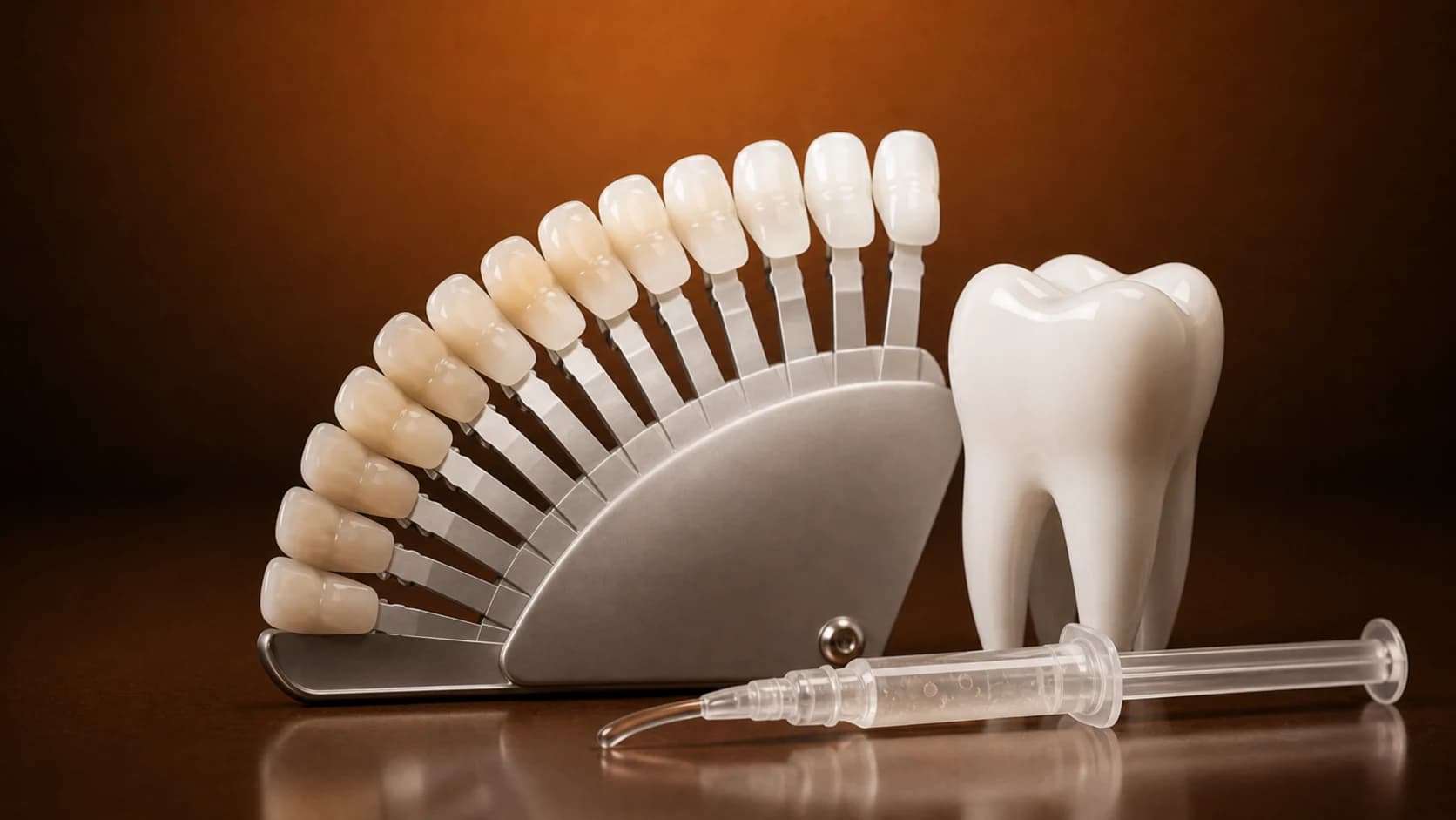 Cheie de culoare dentară și gel pentru albire profesională