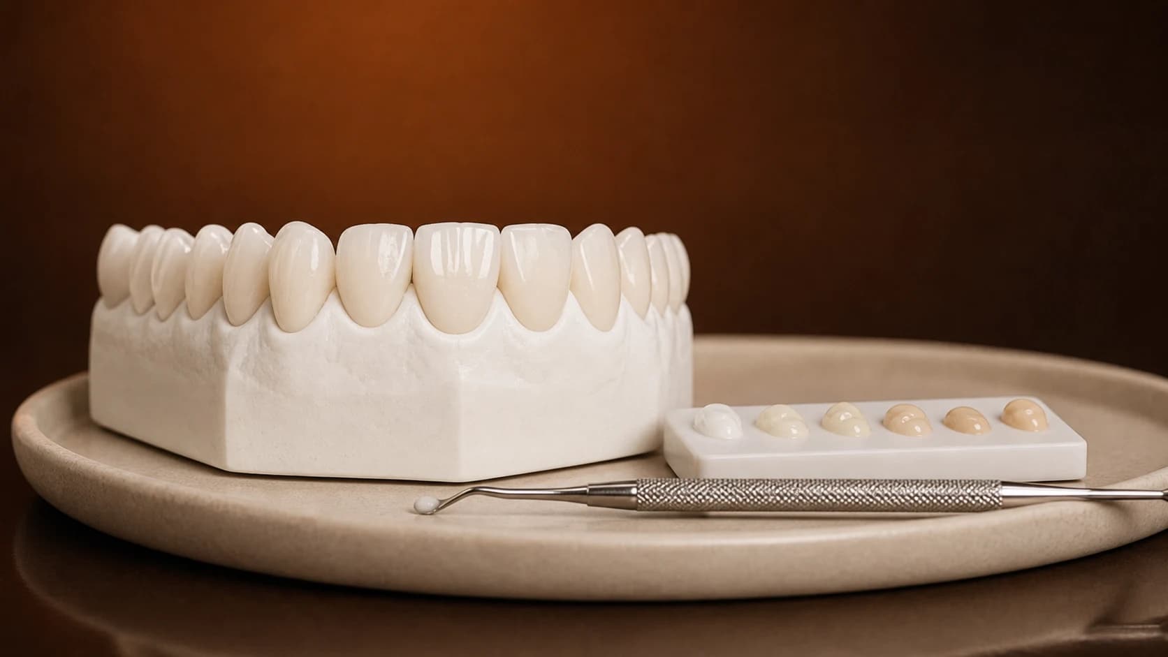 Model dentar și instrument pentru bonding estetic